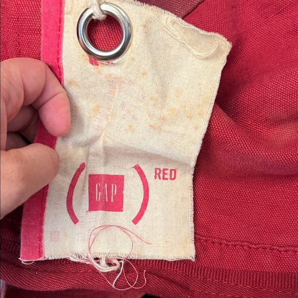 GAP COTTON/HEMP RED LARGE TOTE BAG - Picture 10 of 16